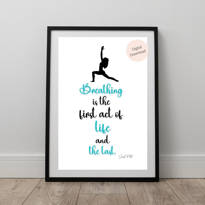 Pilates Wall Art, Joseph Pilates Studio Art, Set of 8 Pilates Quotes, Gift For Mom image 2