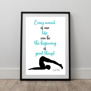 Pilates Wall Art, Joseph Pilates Studio Art, Set of 8 Pilates Quotes, Gift For Mom image 3