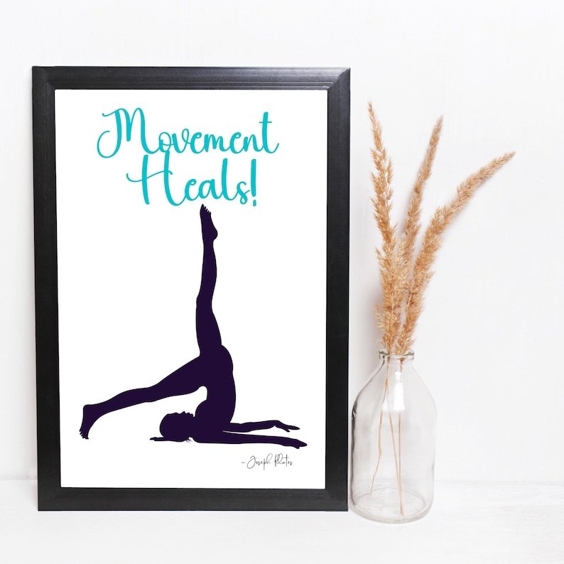 Pilates Wall Art, Joseph Pilates Studio Art, Set of 8 Pilates Quotes, Gift For Mom image 4