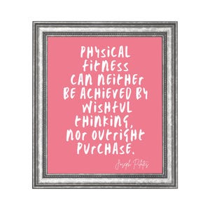 Pilates Poster, Pilates Gift, Pilates Studio Decor, Joseph Pilates Quote, Home Gym Decor, Wall Art, Gift for Her, Instructor Gift