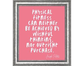 Pilates Poster, Pilates Gift, Pilates Studio Decor, Joseph Pilates Quote, Home Gym Decor, Wall Art, Gift for Her, Instructor Gift