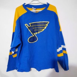 Vintage Lee Sports Blue St Louis Blues Graphic Long Sleeve T-Shirt Adult  Size L