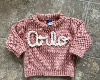 Custom embroidered baby sweater