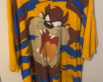 Vintage 1996 Taz Looney Tunes Graphic Tank Top (size Adult Medium 