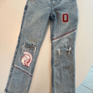 spirit jeans / custom jeans - homecoming spirit school mascot senior year