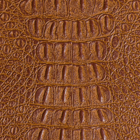 Alligator Fabric, Soft Textured Crocodile Vinyl Faux Leather, Gator Skin Embossed Upholstery DIY Craft and Clips Pleather Sheets