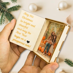Best music gift for girlfriend, Custom photo music box with any song, Romantic anniversary present for her, Custom made musical box