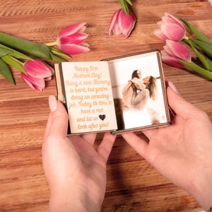 Personalized music gifts for Mom, Custom song music box with photo,  Mothers day gift for nana, Picture music  box,