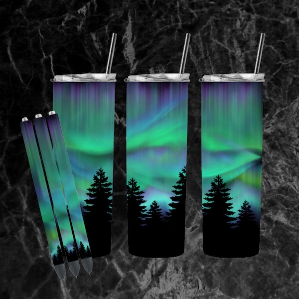 Northern Lights tumbler wrap, Northern lights pen wrap, Northern Lights sublimation, waterslide, wall art, printable vinyl, digital download