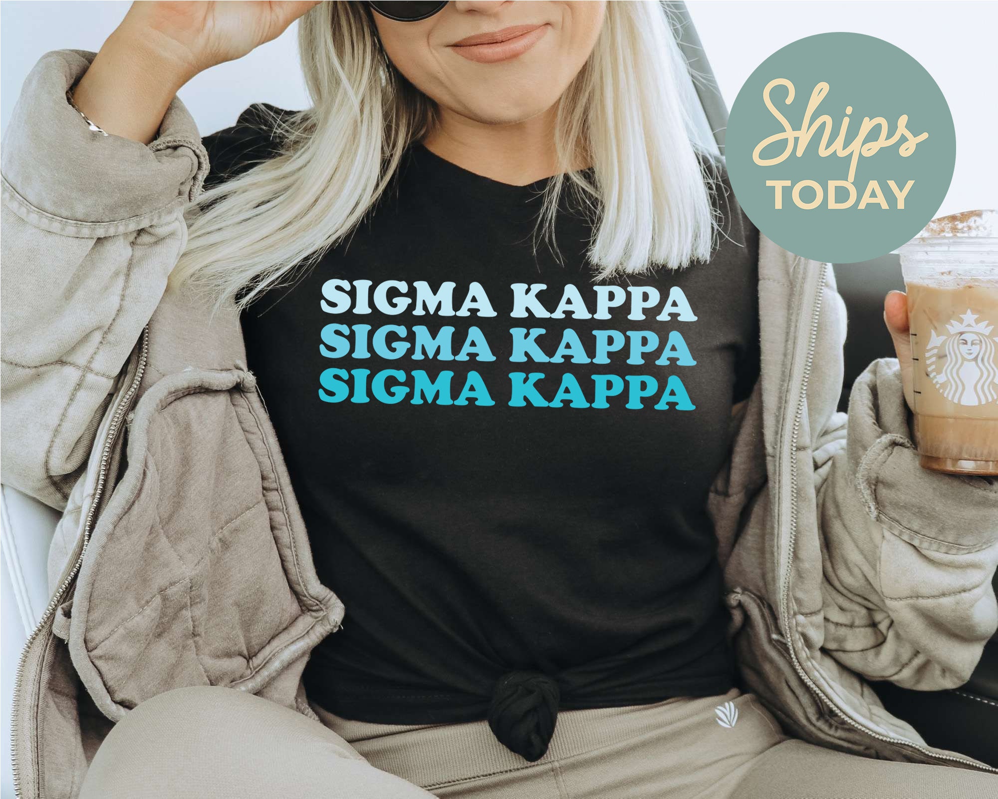 Tact min Lijkenhuis Sigma Kappa Touch of Blue Sorority T-shirt Sigma Kappa Shirt - Etsy België