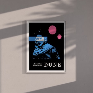Journey to the Desert Planet Movie Poster, Dune Movie Poster Wall Decor, Cult Movies, Zendaya posters, Timothée Chalamet, Denis Villeneuve
