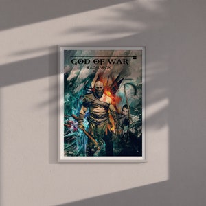 God of War Poster, God of War Ragnarok Poster, Kratos Poster, Print, Wall Decor, Video Game Posters, Singleplayer Game, Story game