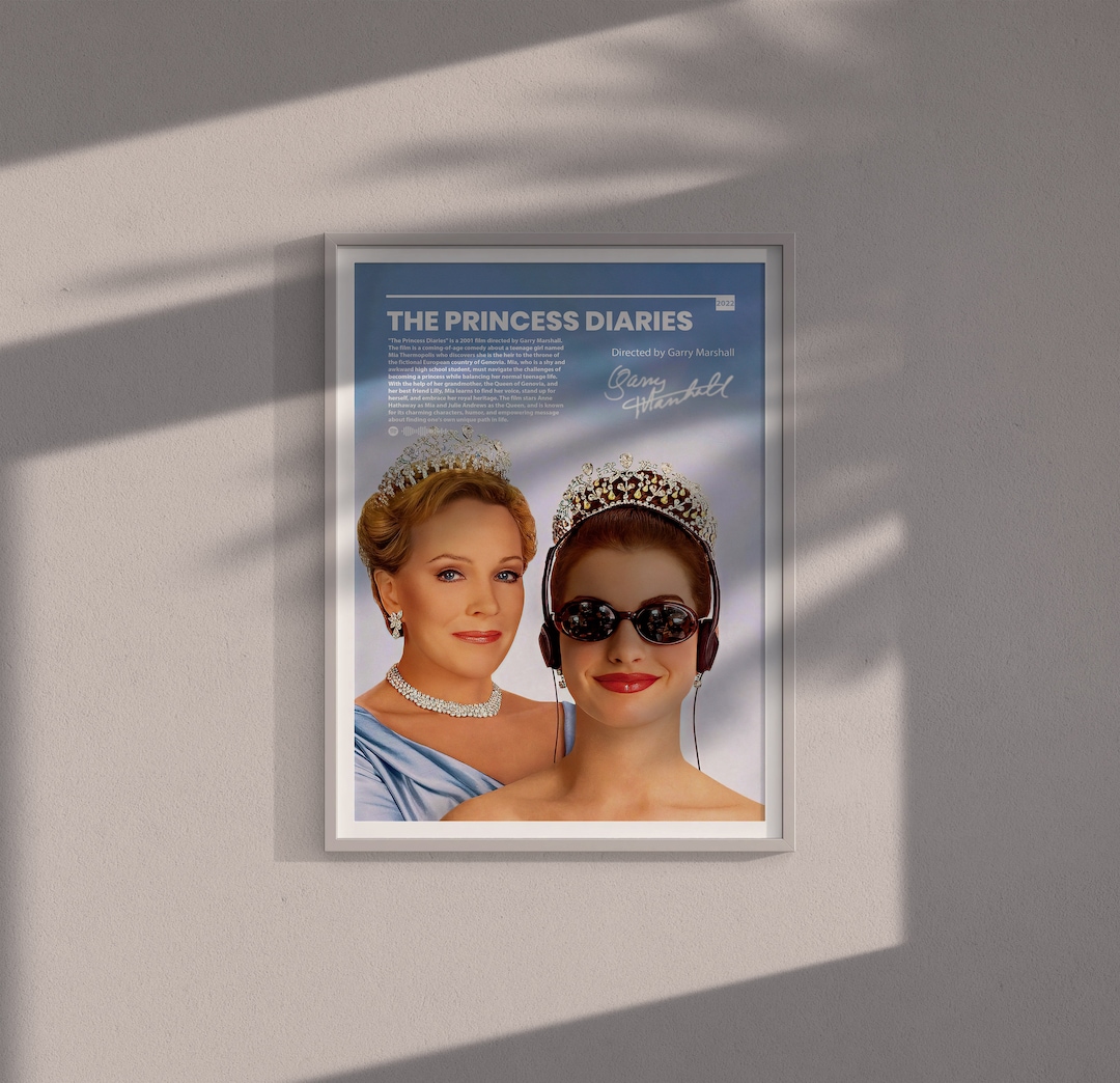 The Princess Diaries Movie Poster Print , Unique Poster for Film Enthusiasts, Old Posters, Cult ...