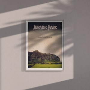 Collana con artiglio di rapace, poster del film Jurassic Park, poster del film T-Rex con vaso, decorazione da parete, film cult, poster di dinosauri