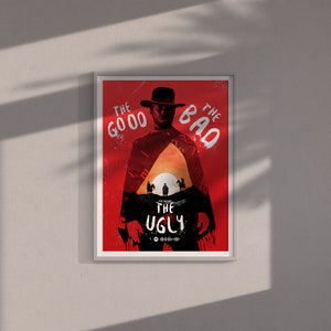 The Good, the Bad and The Ugly, Movie Poster, Modern Movie Poster Print, The Good, Western, Wall Decor, Movie Posters Art, Decoration