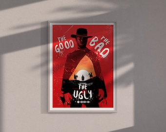 The Good, the Bad and The Ugly, Movie Poster, Modern Movie Poster Print, The Good, Western, Wall Decor, Movie Posters Art, Decoration