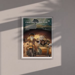 Fantastic Mr. Fox Poster, Unique Poster for Film Enthusiasts, Old posters, Cult Movie Posters, iconic movie poster, Wes Anderson