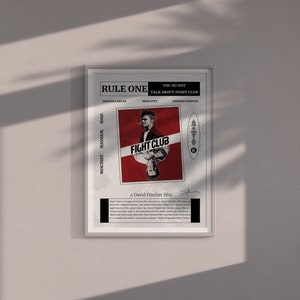 Fight Club Poster | Tyler Durden | Mischief Mayhem Soap | Vintage Poster | Movie Poster | Home Decor | Wall Decor | Famous Wall Art