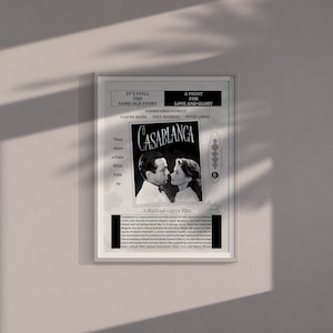 Casablanca Movie Poster, Romantic Drama Film, Best American Movie , Casablanca Poster Print, Casablanca Wall Decor,Movie Posters,Cult Movies
