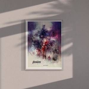 Avengers Endgame Movie Poster, Best American Movie , Avengers  Poster Print, Casablanca Wall Decor, Movie Posters,Cult Movies, Thanos Poster