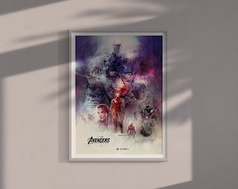 Avengers Endgame Movie Poster, Best American Movie , Avengers  Poster Print, Casablanca Wall Decor, Movie Posters,Cult Movies, Thanos Poster