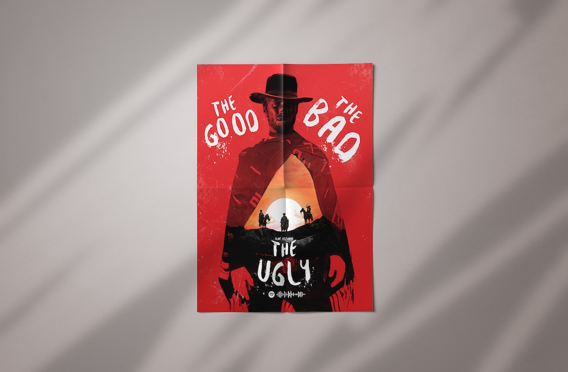 The Good, the Bad and the Ugly, Movie Poster, Modern Movie Poster Print ...