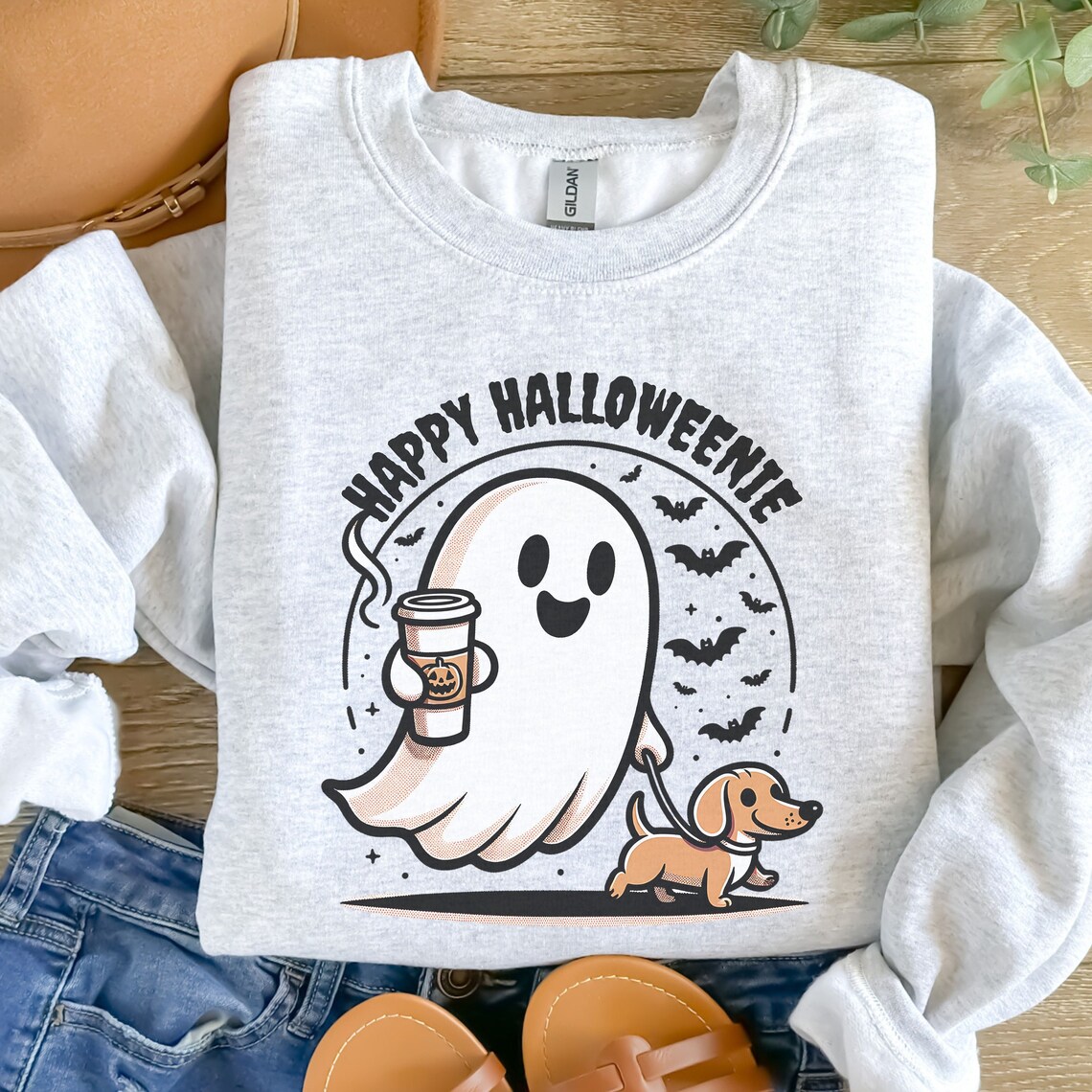 Spooky Season Cute Halloween Ghost Sweatshirts For Women 2025 Long Sleeve Crewneck Lightweight Fall Sweatshirt Pullover Tops