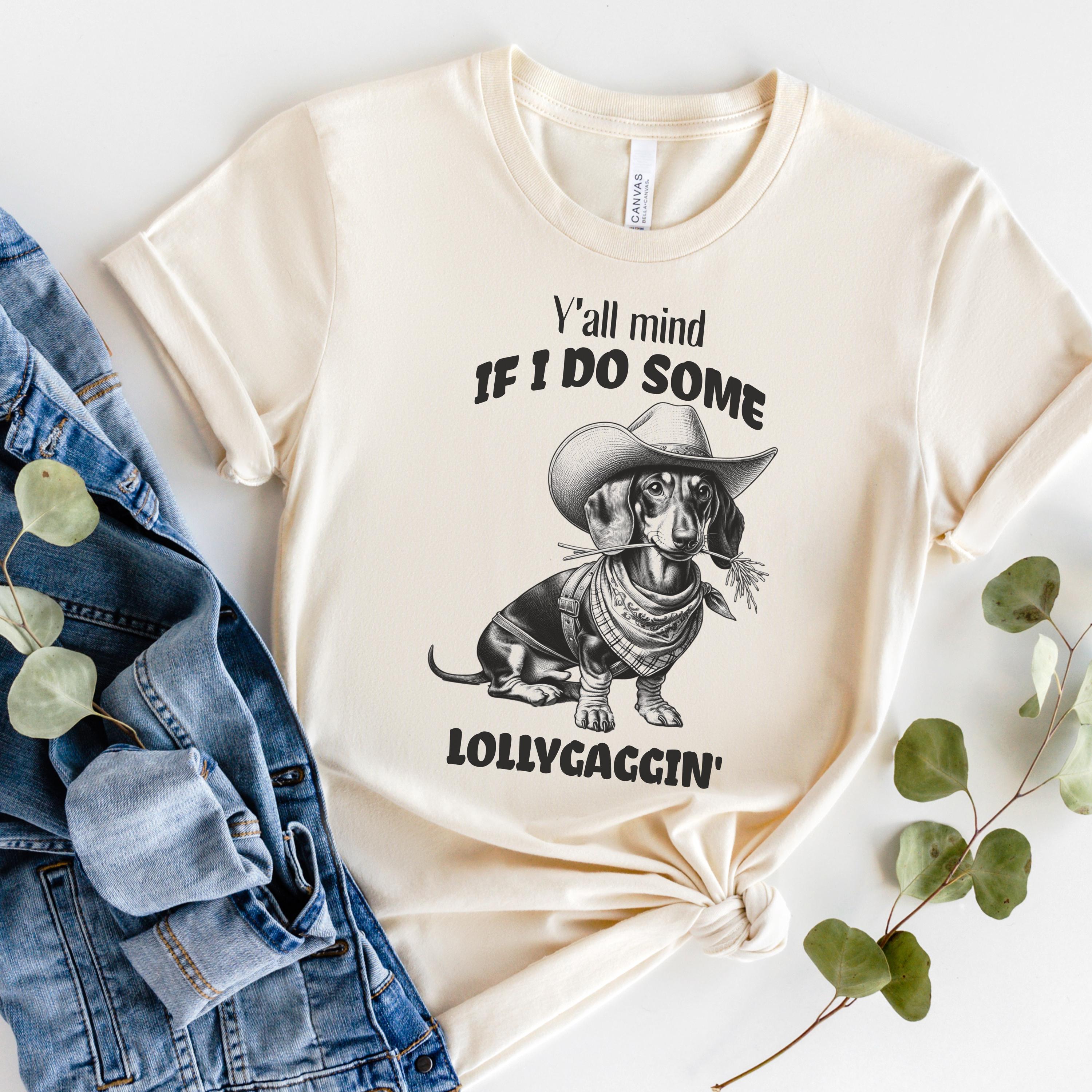 Dachshund Cowboy T-shirt, Cowboy Weiner Dog, Gift for Doxie Dog Mom, Dachshund Gift Lover, Western Cowboy Dachshund Shirt, Doxie Mama Tee