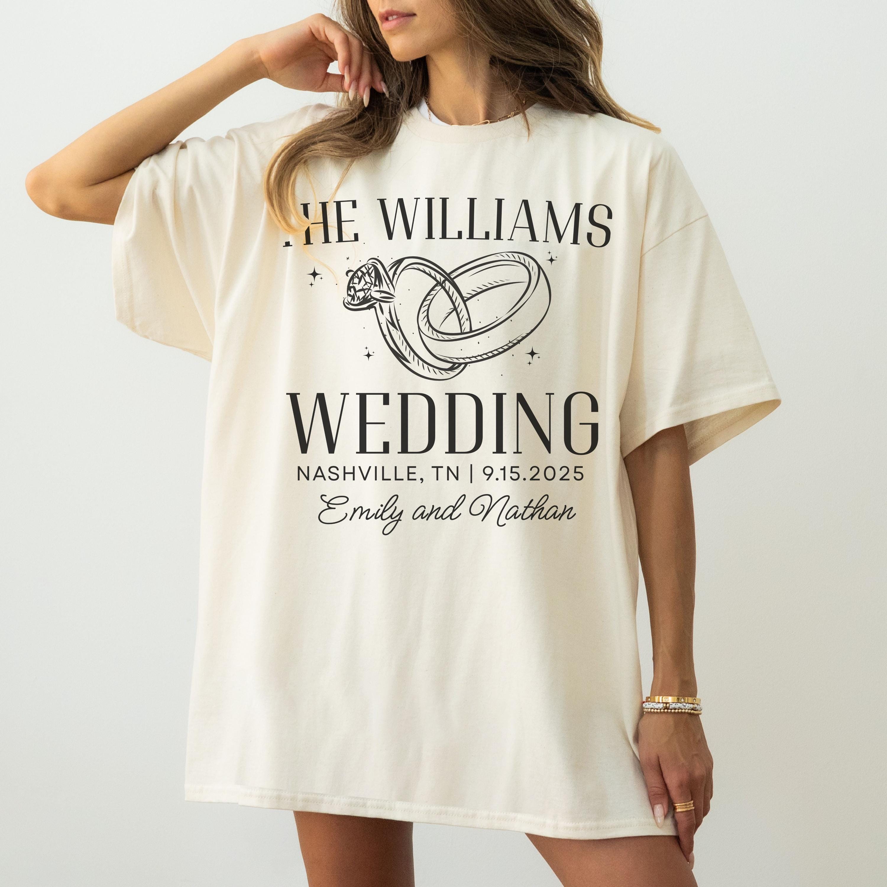 Wedding Merch Examples Custom Wedding Toss Shirts, Comfort Colors Wedding Shirt, Personalized ...