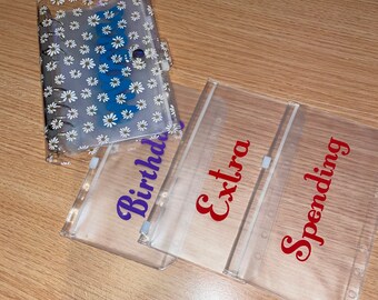 A6 clear cash envelope | Personalized budget cash envelope system |