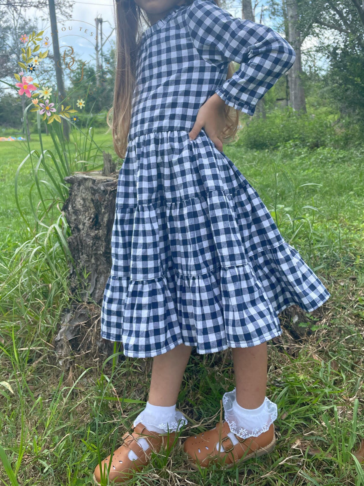 Girls Yellow 100% Cotton 3/4th Sleeve Regular Fit Print Dress