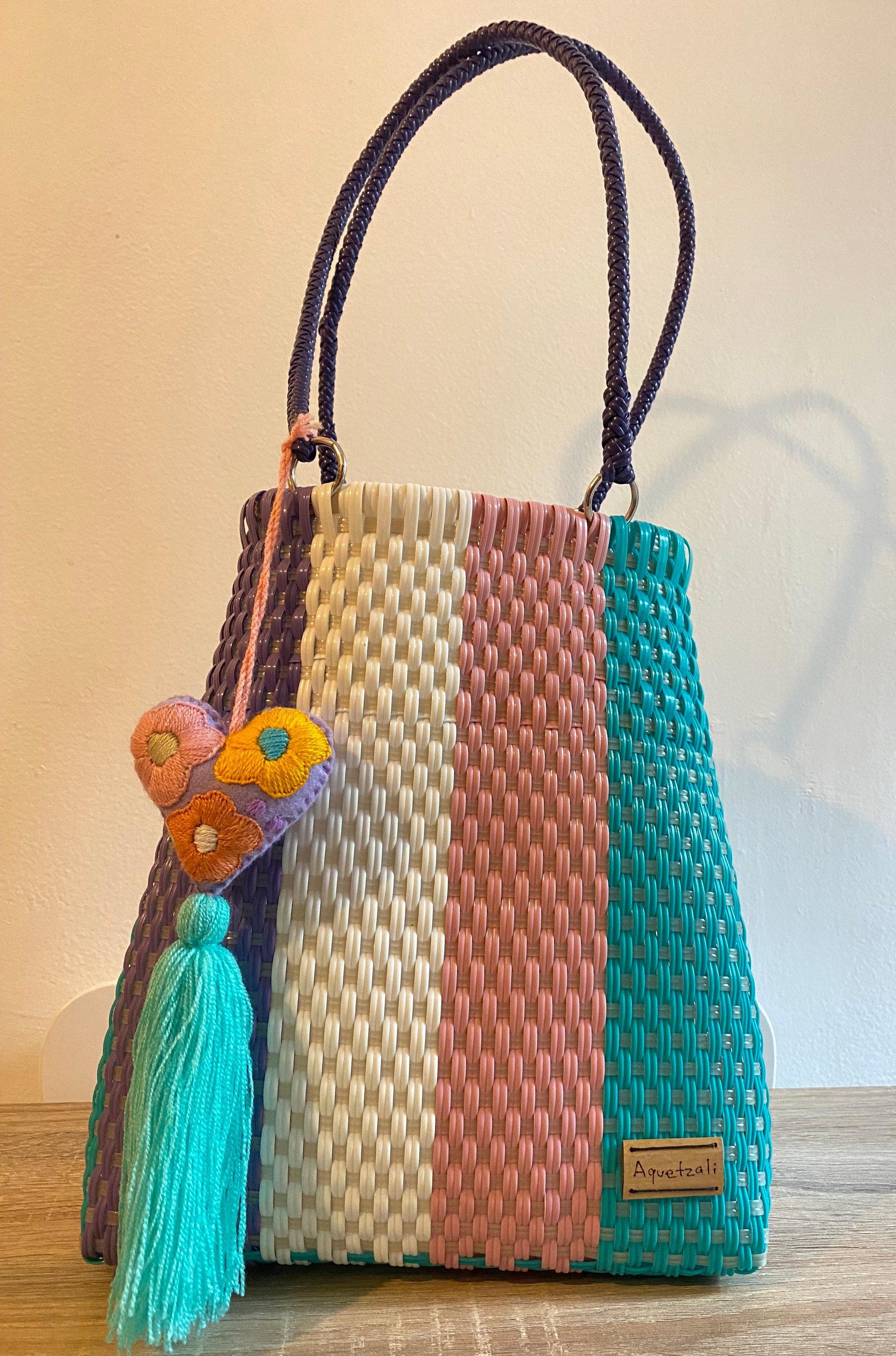 Design A Bag Purple Plastic Purse Handles