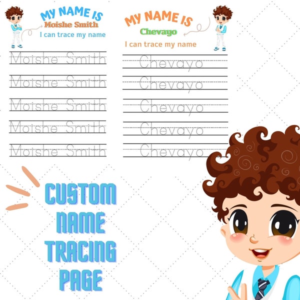 Custom Handwriting / Name Tracing Worksheet /  Name tracing page / Custom Name Handwriting Practice / Personalized Name Handwriting For Kids