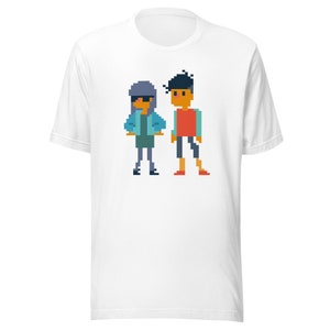 Unisexe tshirt for men, tshirt for women, funny tshirt design, cartoon tshirt, pixel art design