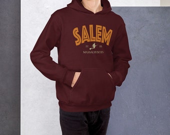 Unisex Hoodie, Salem Massachusetts Hoodie, celebrates the allure and magic Salem Massachusetts, Halloween Hoodie