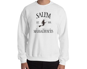 Unisex Sweatshirt Salem Massachusetts Sweatshirt unisexe , celebrates the allure and magic Salem Massachusetts , Halloween Sweatshirt