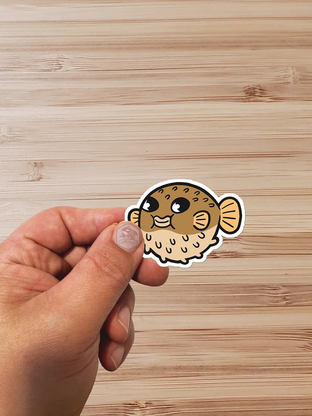 Sticker- Water Proof Sticker- Puffer Fish - Vinyl 3
