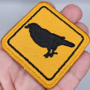 Iron On Patch - Sew On Patch - Crow - DIY Patches - Heat on Patch - Embroidered