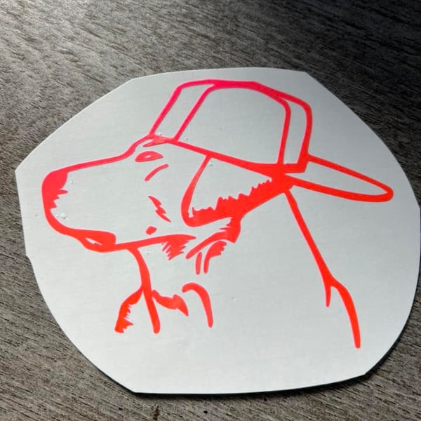 Dog With Backwards Hat Decal Etsy