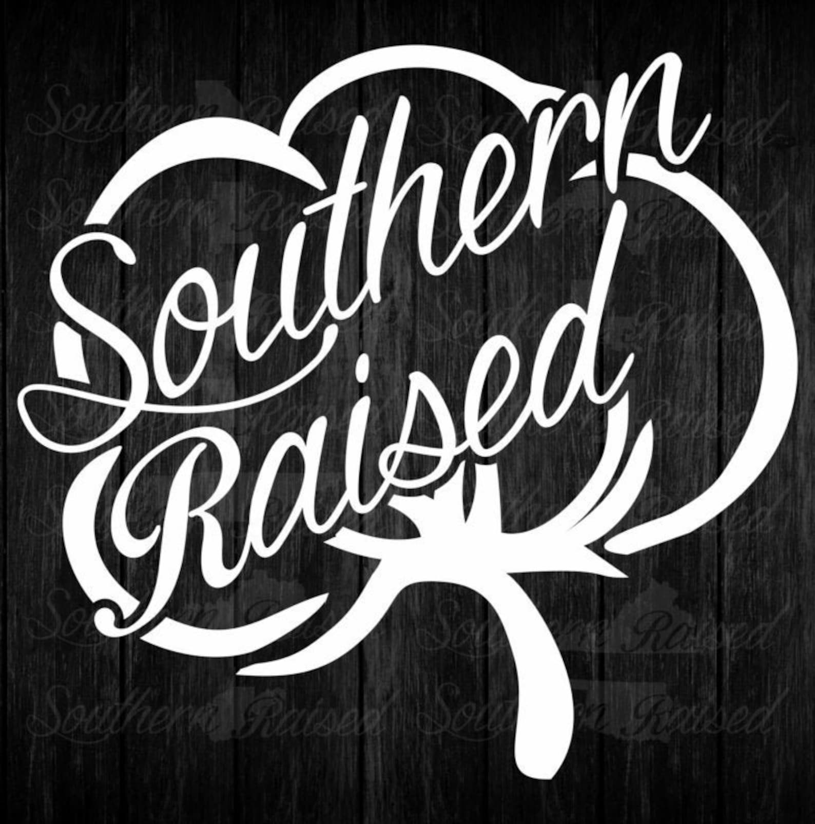 Southern Raised Cotton Decal Etsy