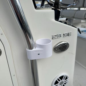 DOCK-LIFE Boat Cup Holder attaches to center console canopy 1 7/8&quot; or 2&quot; tubing