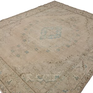 Oushak Rug 9&#39; 6&quot;x11&#39; 11&quot; // Muted Large Rug, Faded Turkish Rug, Oushak Large Rug, Vintage Rug, Handmade Wool Rug