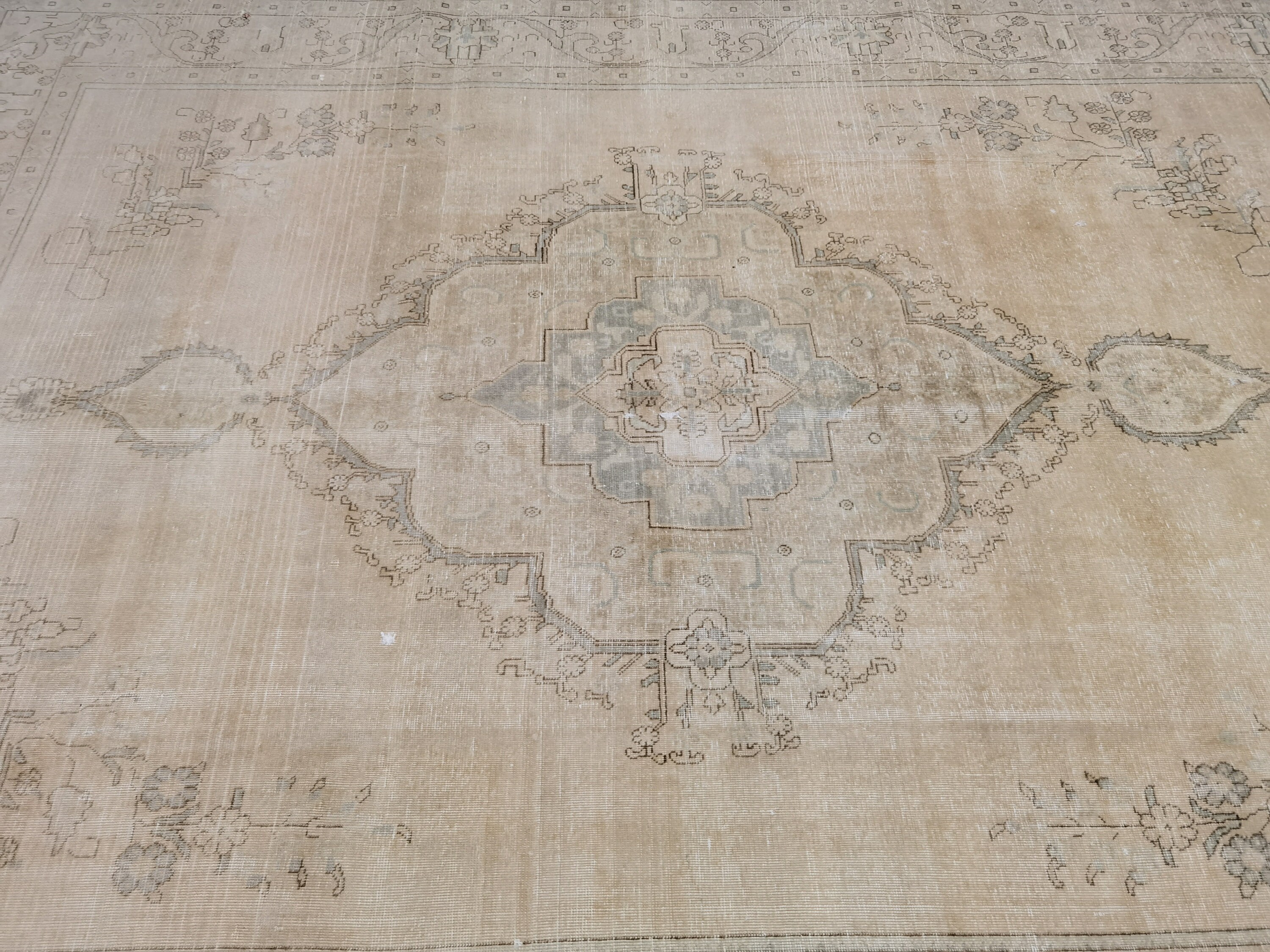 Oversized Rug 9'3 X 12'5 // Extra Large Rug, Neutral Wool Rug, Large Neutral Rug, Vintage Oushak