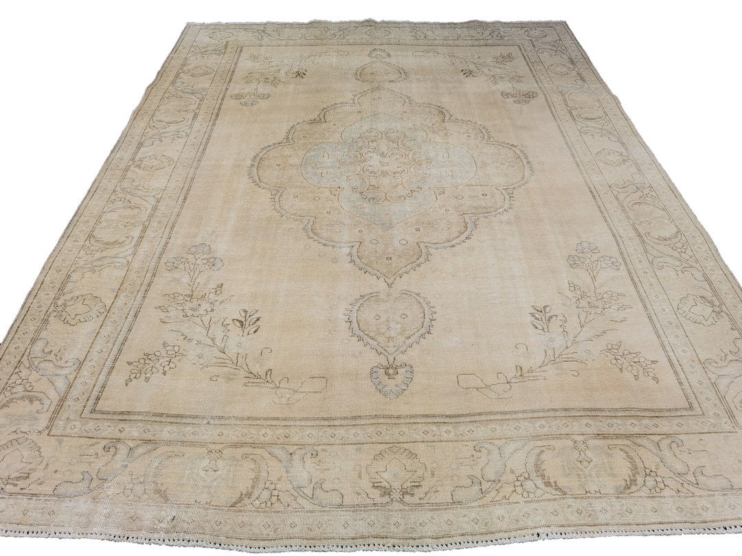 Large Turkish Rug VINTAGE TURKISH RUG 9'3
