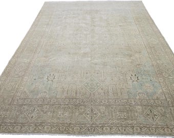 Ausgeblichener Heriz Muster Teppich 2'10'x 3'5' // Brauner Oushak Teppich, Wollteppich, Türkischer Vintage Teppich