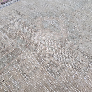 Turkish Wool Runner 3&#39; 2&quot; x 12&#39; 6&quot; // Vintage Runner, Neutral Wool Runner, Kitchen Rug, Rug For Hallway, Distressed Runner Rug