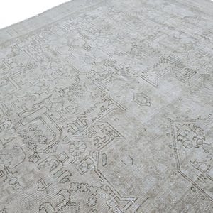 Large Turkish Area Rug 9&#39; 6&quot;x12&#39; 6&quot; // Faded Large Rug, Muted Oushak Rug, Extra Large Rug, Vintage Turkish Rug