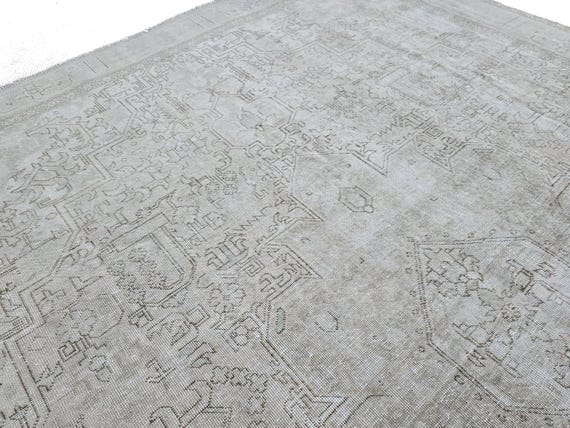Large Turkish Area Rug 9' 6"x12' 6" // Faded Large Rug, Muted Oushak Rug, Extra Large Rug, Vintage Turkish Rug