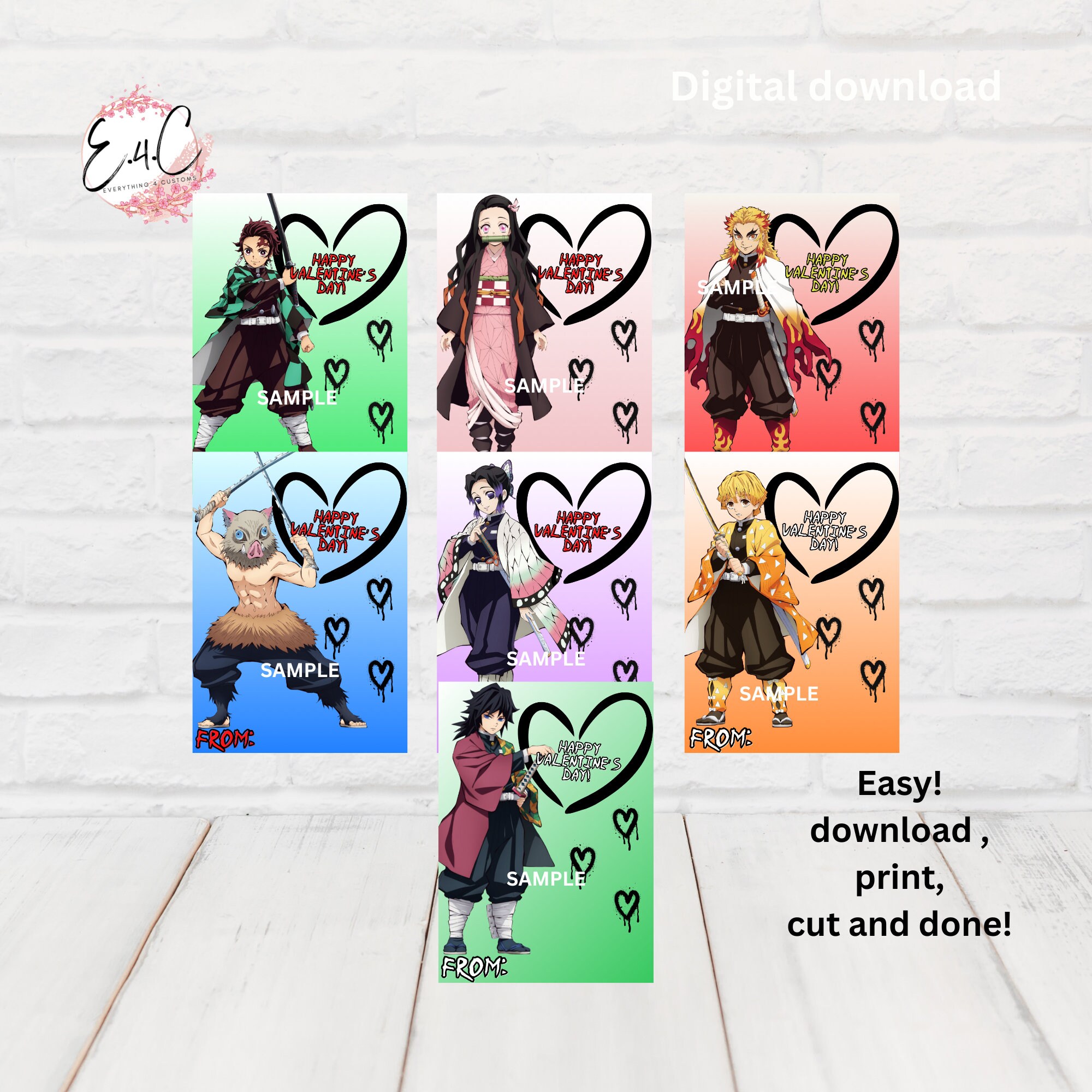 Anime Valentine Cards, Manga Birthday Invitation, Editable Birthday ...
