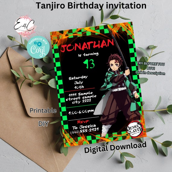 Fire Force Anime Birthday Invitation - Enen no Shouboutai – Easy Inviting